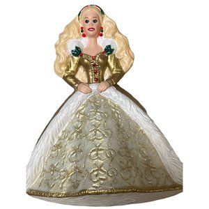 Mattel Hallmark Christmas Holiday Barbie Pin Brooch 1996